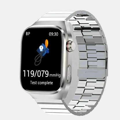 Alt-i-én Sundhedsovervågnings Smartwatch – Fitness- & Wellnessmonitor Smartwatch Tech Butik Sølvstål B 2A