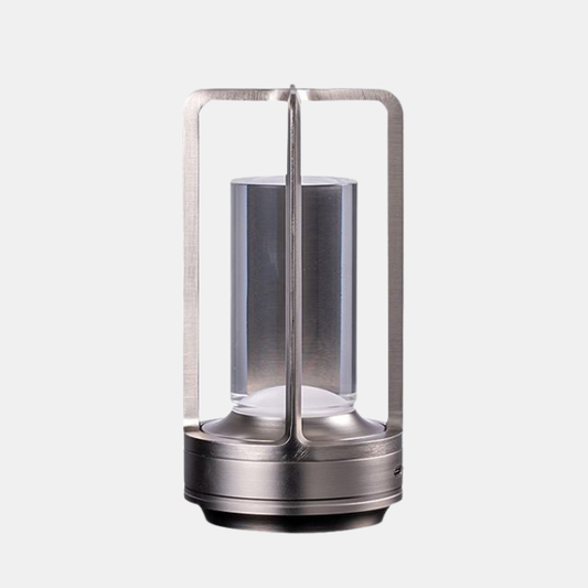 Moderne Trådløs LED Bordlampe – Skandinavisk Stil til Moderne Interiører Lamps & Lighting Tech Butik Sølv Cylindrisk krystalskærm