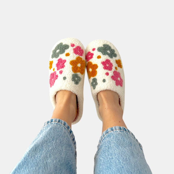 Dame Blomster hjemmesko - Hygge Slip-On Blomsterkomfort til Glade Fødder Slippers Tech Butik Blomst 36
