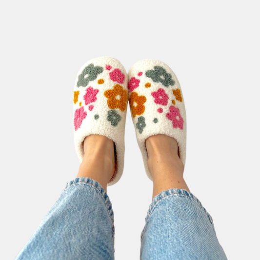 Dame Blomster hjemmesko - Hygge Slip-On Blomsterkomfort til Glade Fødder Slippers Tech Butik Blomst 36