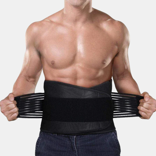 Lændestøttebøjle – Justerbar Smertelindring for Nederste Ryg HEALTH & FITNESS Tech Butik Sort S