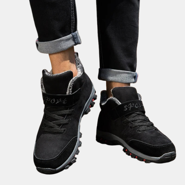 Herres Termiske Vandtætte Ankelstøvler – Holdbare, Varme og Skridsikre Boots Tech Butik Sort 39