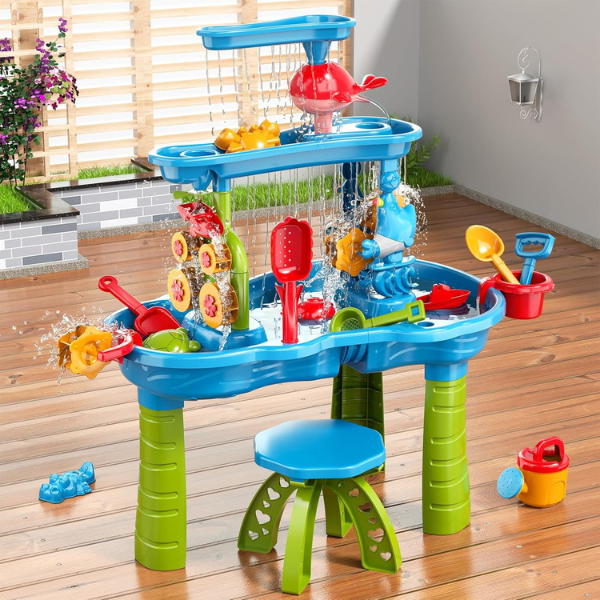 Børns Sand- og Vandbord – Interaktiv Legestation med 15 Sjove Tilbehør Kids Water Table Tech Butik