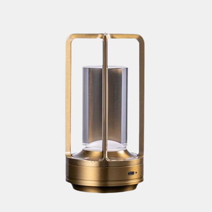Moderne Trådløs LED Bordlampe – Skandinavisk Stil til Moderne Interiører Lamps & Lighting Tech Butik Guld Cylindrisk krystalskærm