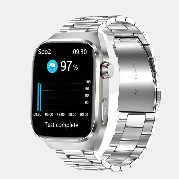 Alt-i-én Sundhedsovervågnings Smartwatch – Fitness- & Wellnessmonitor Smartwatch Tech Butik Sølv