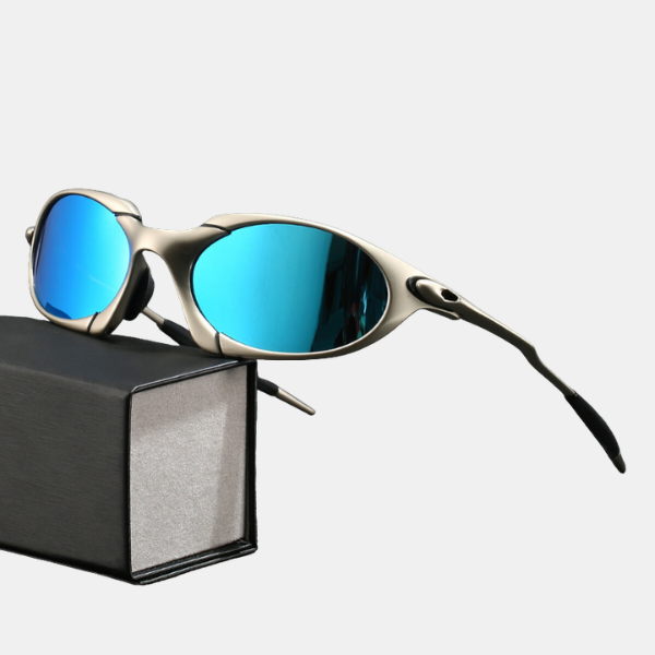 Herre Sportsolbriller – Letvægtigt Design med Højtydende Linser Sunglasses Tech Butik Blå Titanium