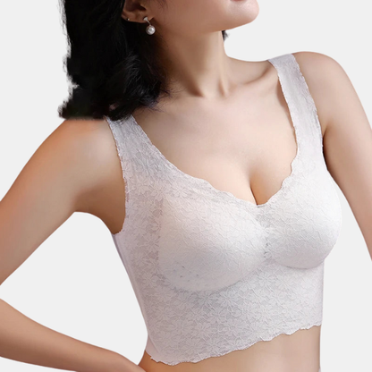Sømløs Blonde-BH – Elegant Komfort med Usynlig Støtte Bras Tech Butik Hvid S