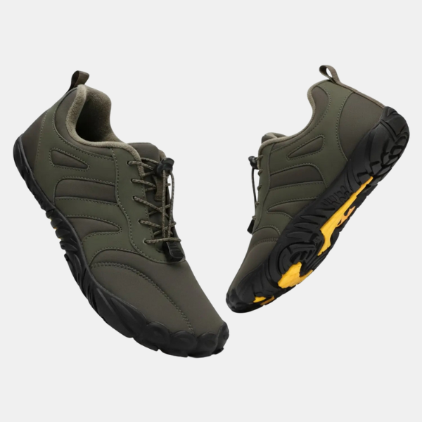 Unisex Efterårs Barefoot Sko – Vandtætte, Støttende & Behagelig Varm Foring Shoes Tech Butik Olivengrøn 36