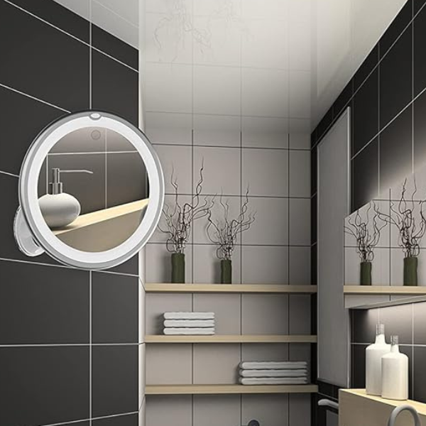 360° LED Spejl – Ultra-Klar 10x Forstørrelse med Fuld Rotation Mirror Tech Butik