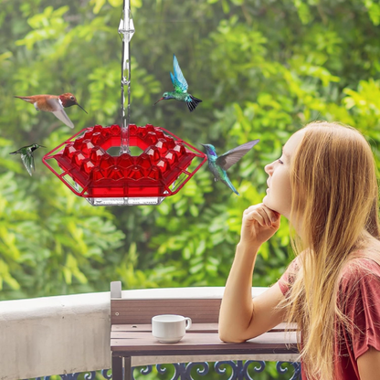 Kolibri-Foderautomat – Realistiske Blomsteråbninger & Stor Nektarskål Home & Garden Tech Butik