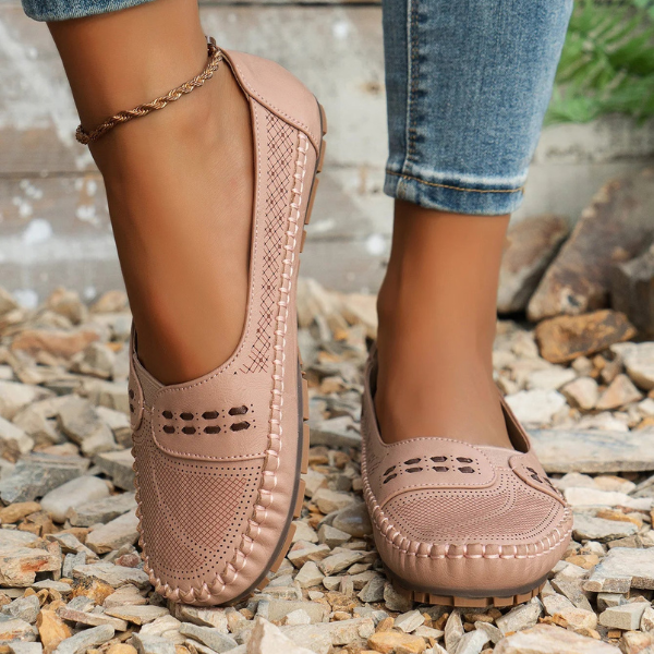 DameKlassiker Loafers - Ubetinget Elegance med Komfort Hele Dagen Shoes Tech Butik Lyserød 35