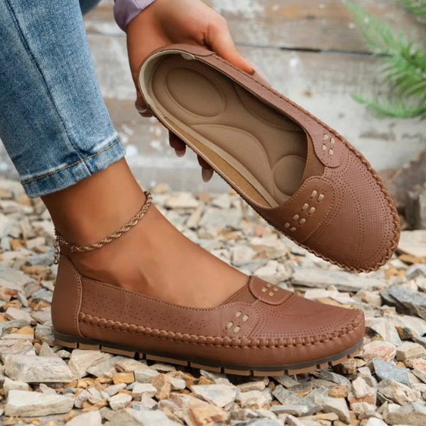 DameKlassiker Loafers - Ubetinget Elegance med Komfort Hele Dagen Shoes Tech Butik Brun 35