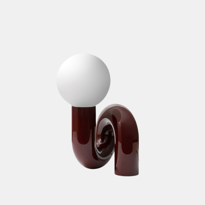 Elegant Spiral Glasbordlampe – Moderne Elegance med Skulpturelt Lys Table lamp Tech Butik Mørkerød Dia 26 cm x H 40 cm / ∅ 10.2″ x H 15.8″ US stik