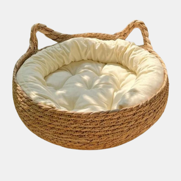 Ultrablød og hyggelig katteseng – Varm og behagelig hyggeseng Pets & Supplies Tech Butik Hvid S (1-3KG)