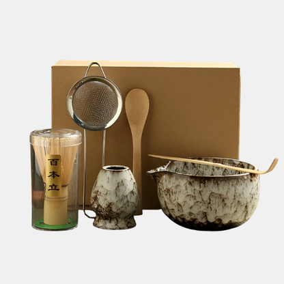 Traditionelt Matcha-Te Sæt – Komplet 6-delt Premium Kit til Ægte Tilberedning Tea Set Tech Butik Hvid Matcha sæt