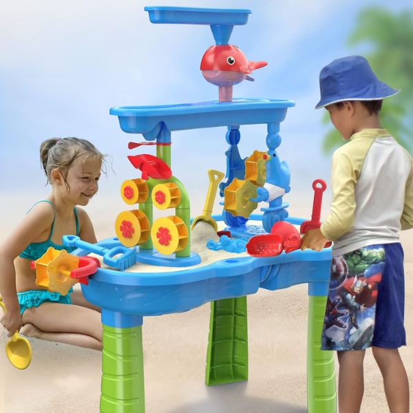 Børns Sand- og Vandbord – Interaktiv Legestation med 15 Sjove Tilbehør Kids Water Table Tech Butik