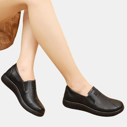 Elegante Dame Ortopædiske Sko – Stilfuld Fodpleje Flats Tech Butik Sort 35