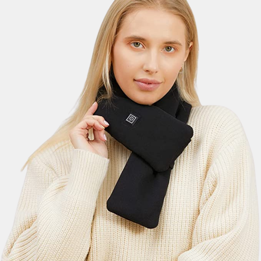 Selvopvarmende USB Halsvarmer Tørklæde – Genopladelig Komfort Med Smart Teknologi Heated Neck Scarf Tech Butik Sort