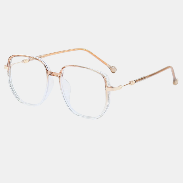 Damebriller – Trendy Stel til Selvsikre Looks Eyeglasses Tech Butik Guld 0 Anti-blåt lys