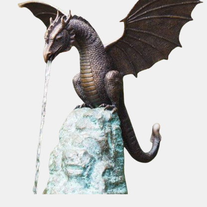 Drage Vandfontæne med Ild-effekt – Fortryllende Udendørs Vanddekoration Water Fountain Tech Butik