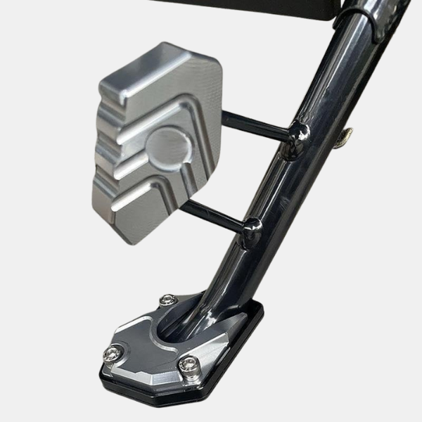 Motorcykel Støtteben-Forlænger Pad – Skridsikker Bred Støttebase Home Tech Butik Titanium farve