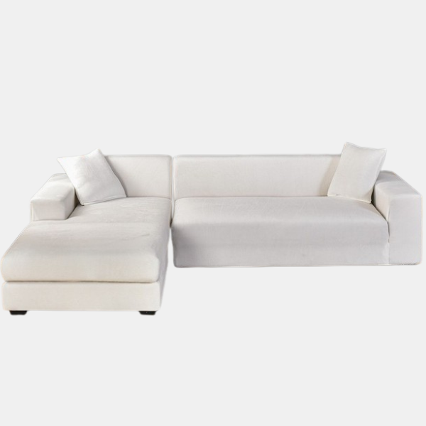 Velour Sofaovertræk – Universal Stretch, Maksimal Beskyttelse mod Spild Sofa Covers Tech Butik Hvid 1 placere (90 à 140 cm / 35.44 à 55.12 Inch)