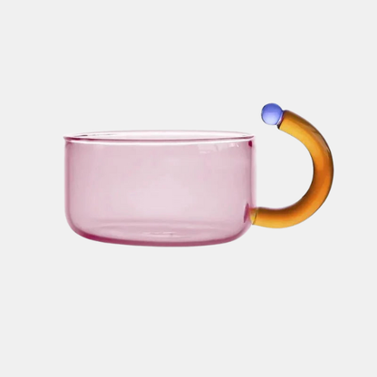 Elegant Glas Tekande med Indbygget Teinfuser Kitchen Accessories Tech Butik Lyserødt krus