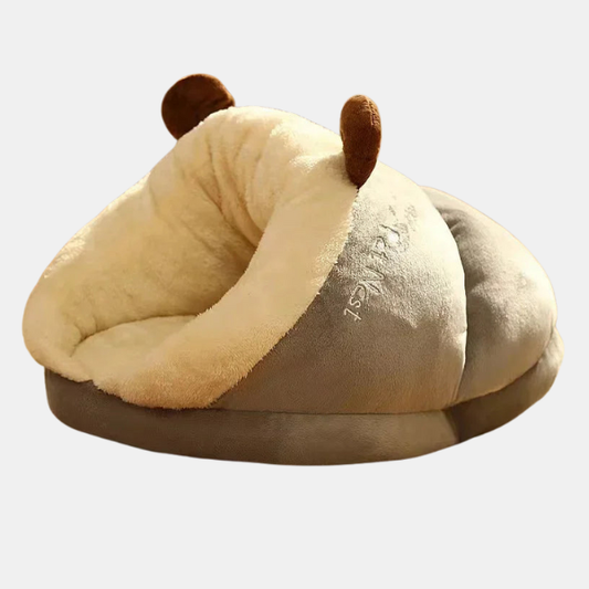 Luksus Hundeseng i Koralfleece – Ultra-blød Komfort til Dit Kæledyr Pets Tech Butik Grå 40cm x 30cm x 25 cm