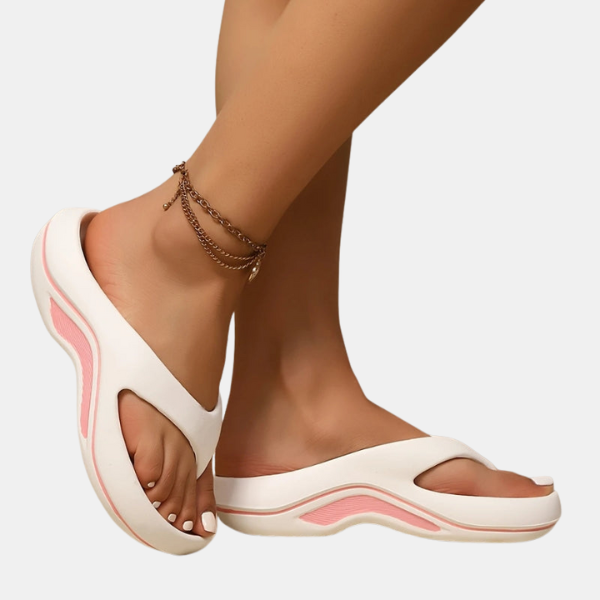 Dame Ortopædiske Flip Flops – Stilfuldt & Smertelindrende Design Women Sandals & Slippers Tech Butik Hvide 36