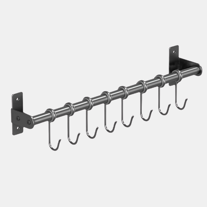 Moderne Køkken Knage Rack – Pladsbesparende stålrack til redskaber Kitchen Accessories Tech Butik 4 kroge (30cm)