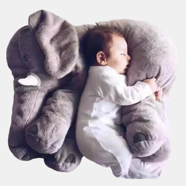 Elskværdig Baby Elefant Krammepude – Blød Krammeven til Børn Pillows Tech Butik Grå