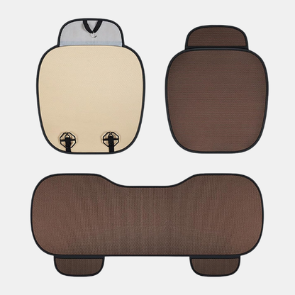 Ergonomisk Bilsædehynde – Åndbar og Smertelindrende Design Car Accessories Tech Butik Brun 3-delt sæt (2 firkantede hynder + 1 lang hynde)