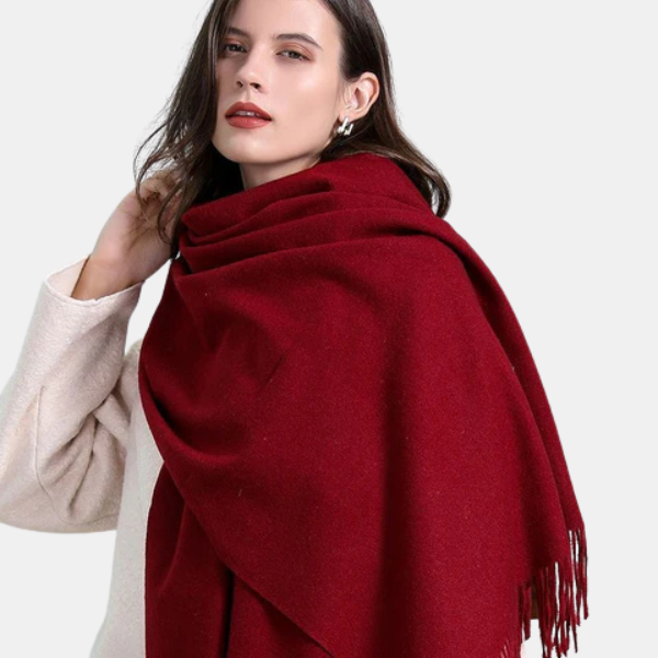 Elegant Wool Tørklæde – Stilfuldt og Behageligt Vintertilbehør Scarfs Tech Butik Bourgogne Længde (190 cm) Bredde (68 cm)