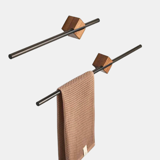 Skydehåndklædeholder i Rig Mahogni – Holdbar og Elegant Badeværelsesopbevaring Bath Organizers Tech Butik Mahogni Akryl Lille (håndklæde) - 40cm