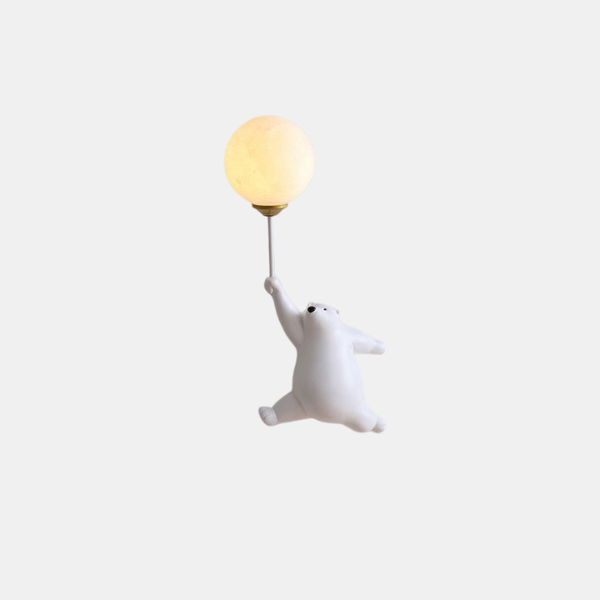 Børne Væglampe – Bedårende Bamse med Ballon Design Indoor Wall Lamp Tech Butik A Hvid 3 farver