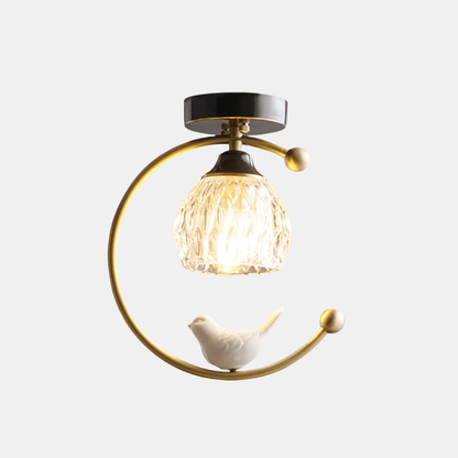 Elegant Fugle-Loftlampe – Finurlig Elegance til Dit Loft Ceiling Lamp Tech Butik Messing og sort ∅ 9.1″ x H 10.6″ / Dia 23cm x H 27cm