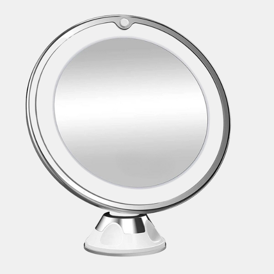 360° LED Spejl – Ultra-Klar 10x Forstørrelse med Fuld Rotation Mirror Tech Butik Gennemsigtig
