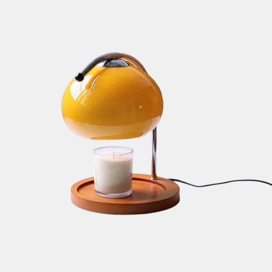 Retro Bauhaus Bordlampe – Vintage Glaslampe & Aromaterapi Lysvarmer Lamp Tech Butik Orange