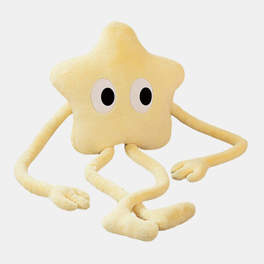 Kæmpe Blød Stjerne Pude – Blød og Krammevenlig Dekorationspude til Hyggelige Rum Pillow Tech Butik Gul