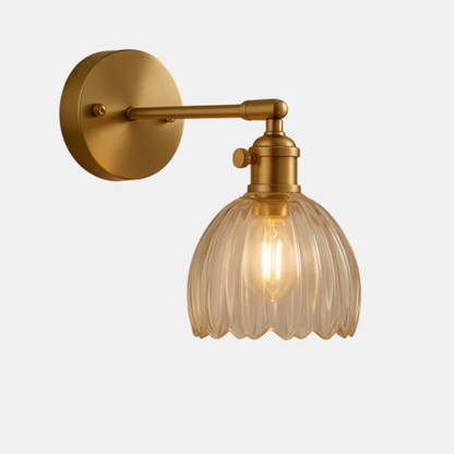 Retro Væglampe – Elegant Glas Tulipan Design til Stilfuld Belysning Wall lamps Tech Butik Gennemsigtig