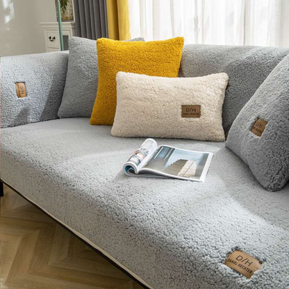 Stilfuldt Sofaovertræk – Stilfuld Beskyttelse og Øjeblikkelig Sofa Makeover Sofa Cover Tech Butik Grå 90x210cm