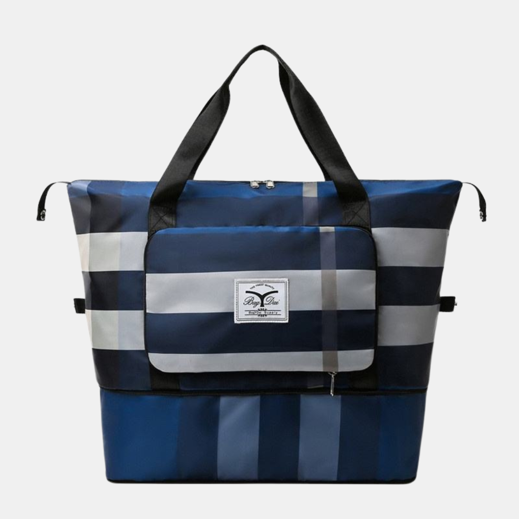 Sammenklappelig Rejsetaske – Vandtæt og Rummelig til Alle Dine Eventyr Hand Bag Tech Butik Mørkeblå - Ternet