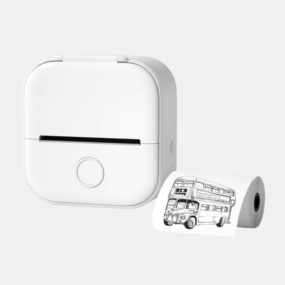 Bærbar Mini Printer – Trådløs Lommeprinter til Fotos og Dokumenter Printer Tech Butik Hvid