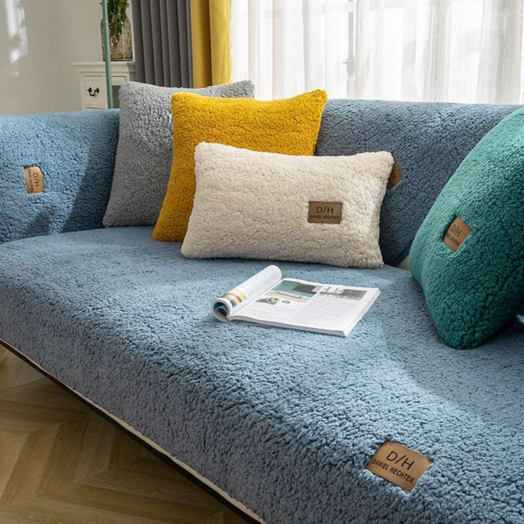 Stilfuldt Sofaovertræk – Stilfuld Beskyttelse og Øjeblikkelig Sofa Makeover Sofa Cover Tech Butik Blå 90x210cm