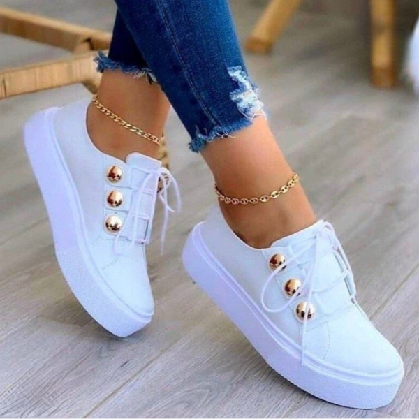 Dame Sommersneakers – Komfortable Snøresko til Varme Dage Women Shoes Tech Butik Hvid 35