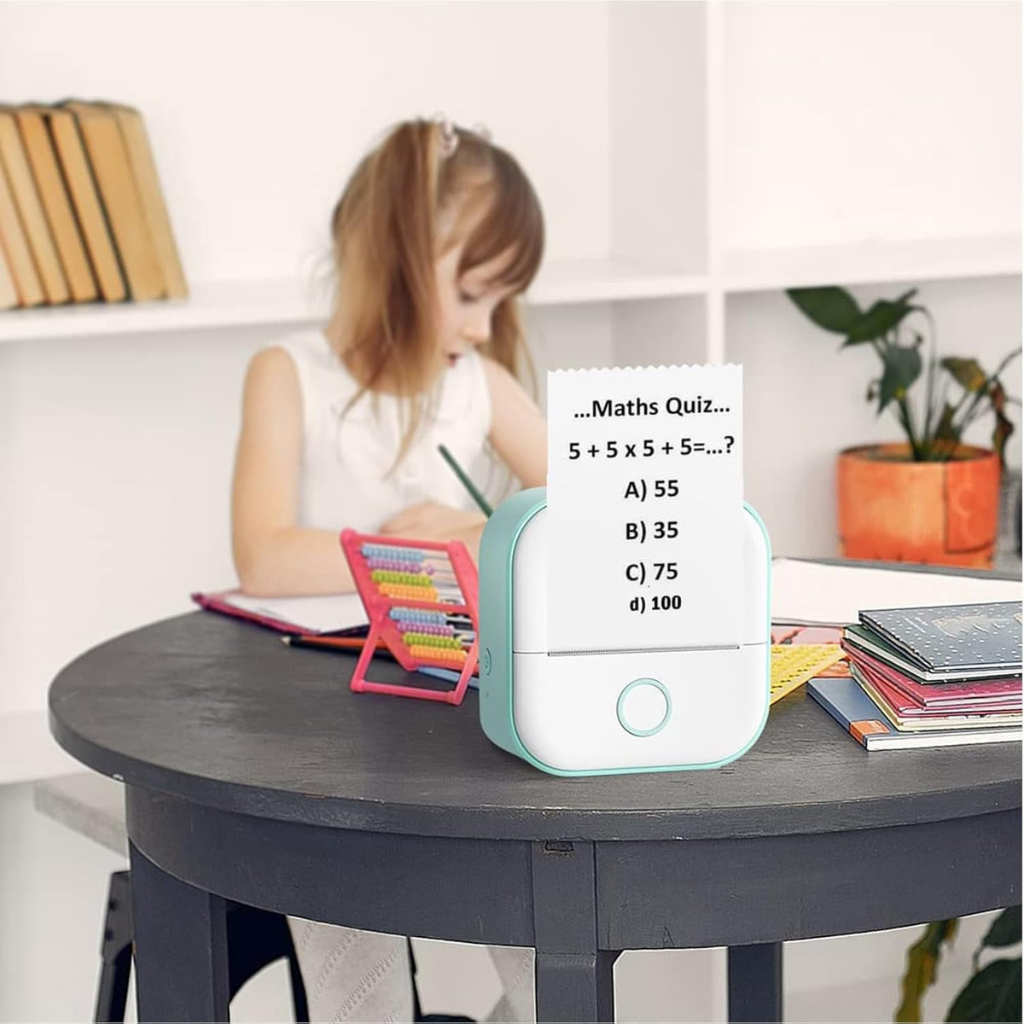 Bærbar Mini Printer – Trådløs Lommeprinter til Fotos og Dokumenter Printer Tech Butik