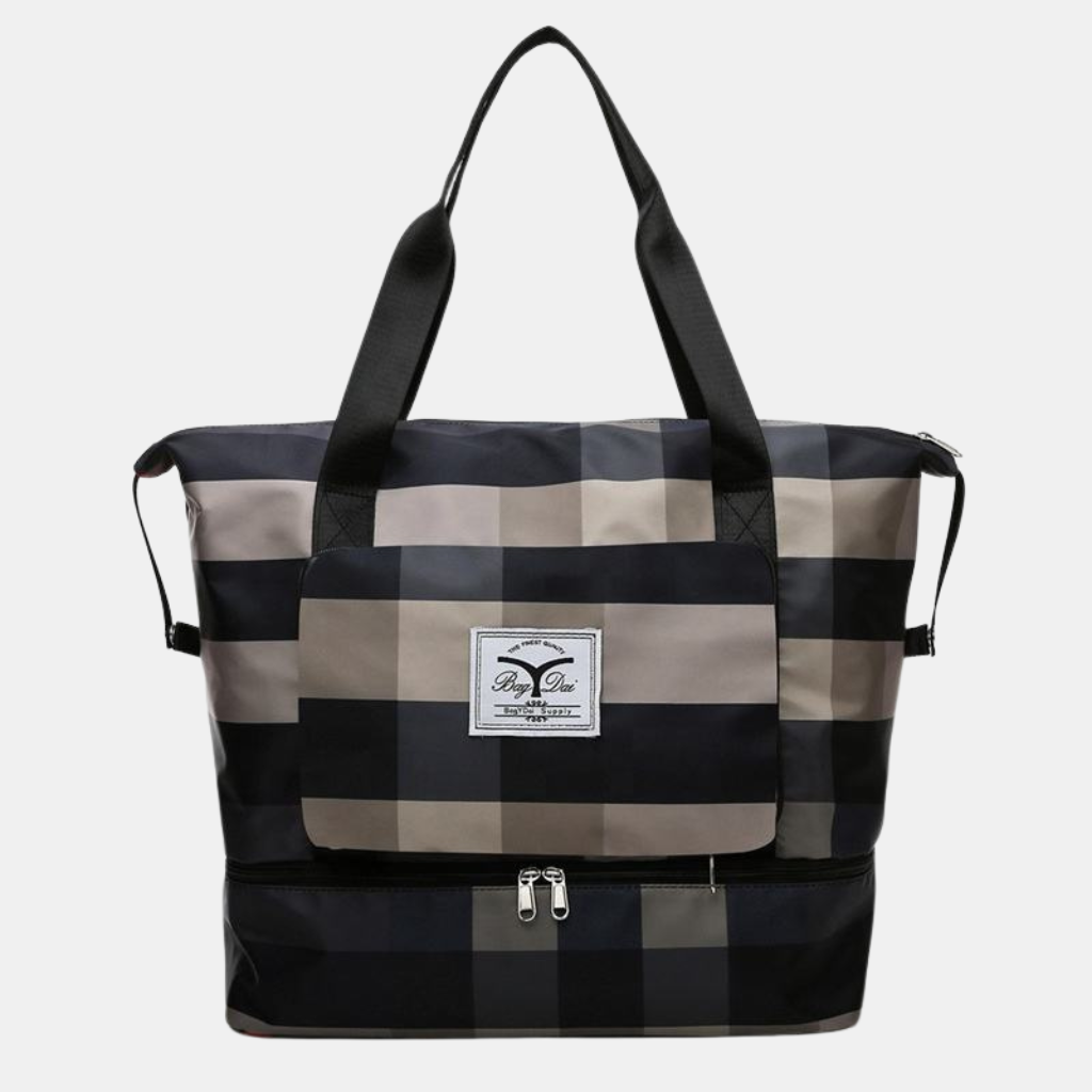 Sammenklappelig Rejsetaske – Vandtæt og Rummelig til Alle Dine Eventyr Hand Bag Tech Butik Sort - Ternet