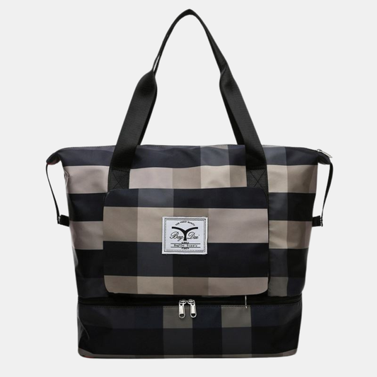 Sammenklappelig Rejsetaske – Vandtæt og Rummelig til Alle Dine Eventyr Hand Bag Tech Butik Sort - Ternet