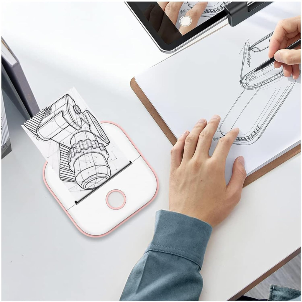 Bærbar Mini Printer – Trådløs Lommeprinter til Fotos og Dokumenter Printer Tech Butik