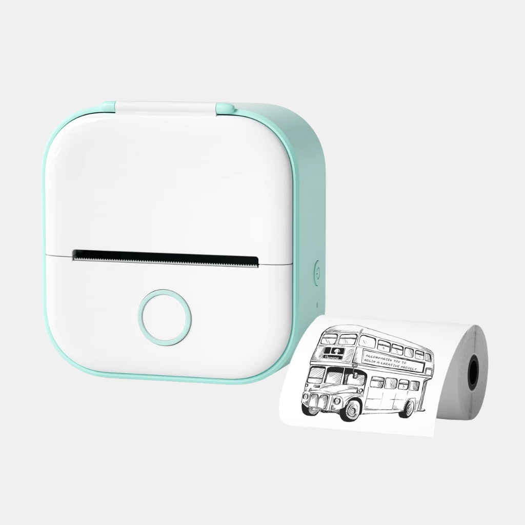 Bærbar Mini Printer – Trådløs Lommeprinter til Fotos og Dokumenter Printer Tech Butik Grøn